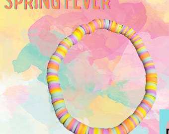 Bracelet Spring Fever - Bijoux en perles colorées, Ambiance estivale, Pastel, Bohème, Empilable, Fait main, Anniversaire, Cadeaux pour ado, Cadeaux pour elle