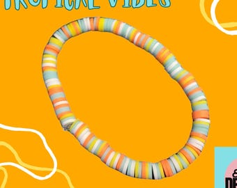Bracelet Tropical Vibes - Beachy Boho, bracelet de perles d'été, bracelet fait main, Island Vibes, festival, couleurs de l'océan, cadeau pour elle