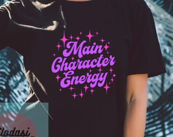 Énergie du personnage principal PNG | Téléchargement numérique esthétique | Design par sublimation de l'époque d'une fille confiante | Graphique mignon pour chemises, tasses et journaux