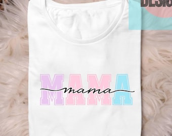 Pastel maman PNG | Sublimation esthétique douce | Joli téléchargement numérique pour les mamans | Chemise Fête des Mères PNG | Clipart gobelet | Coquette