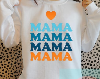 Maman empilée PNG | Design rétro audacieux par sublimation | Joli téléchargement numérique pour les mamans | Chemise Fête des Mères PNG | Clipart gobelet | Garçon maman