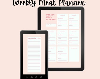 Planificador de comidas semanal + lista de compras
