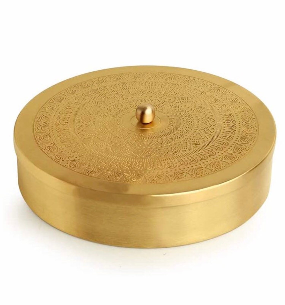 Maharani Designed Brass spice box Brass Masala Dabba Masala Etsy