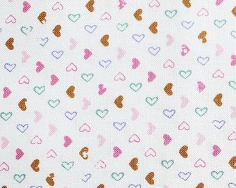 Tiny Hearts Valentine Cotton Fabric from Clothworks. Quilting/Kids/Girl/Baby Fabric