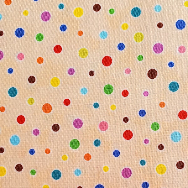 Multi Color Polka Dot Fabric Etsy
