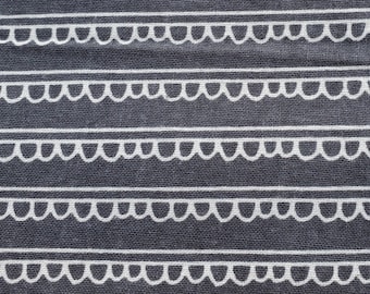 Kitty Garden Gray/White Stripe Blender Cotton Fabric by The Craft Cotton Company. Quilting/Craft/Apparel Fabric.