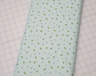 SALE---End of Bolt--Serene Garden Floral Buds Cotton Fabric by Henry Glass. LAST Remaining Piece Approx. 28 x 44 inches.