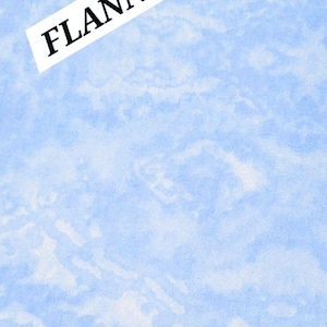 Mottled Light Blue Cotton Comfy FLANNEL Fabric by A. E. Nathan. Quilting/Craft/Kids/Baby/Nursery/Apparel FLANNEL Fabric.