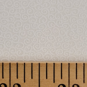 Basic Palette White on White Tiny Swirls Cotton Fabric. Quilting/Craft/Apparel/Blender Fabric.