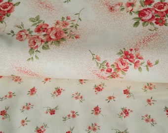 Sweet Blush Rose Cotton Fabric by P&B Textiles. Quilting/Craft/Floral/Apparel/Home Decor /Romantic/Vintage Look Fabric.