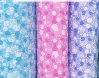 Bubble Comfy FLANNEL from A. E. Nathan. 3 Color Choices.  Quilting/Sewing/Craft/Kids  FLANNEL Fabric.
