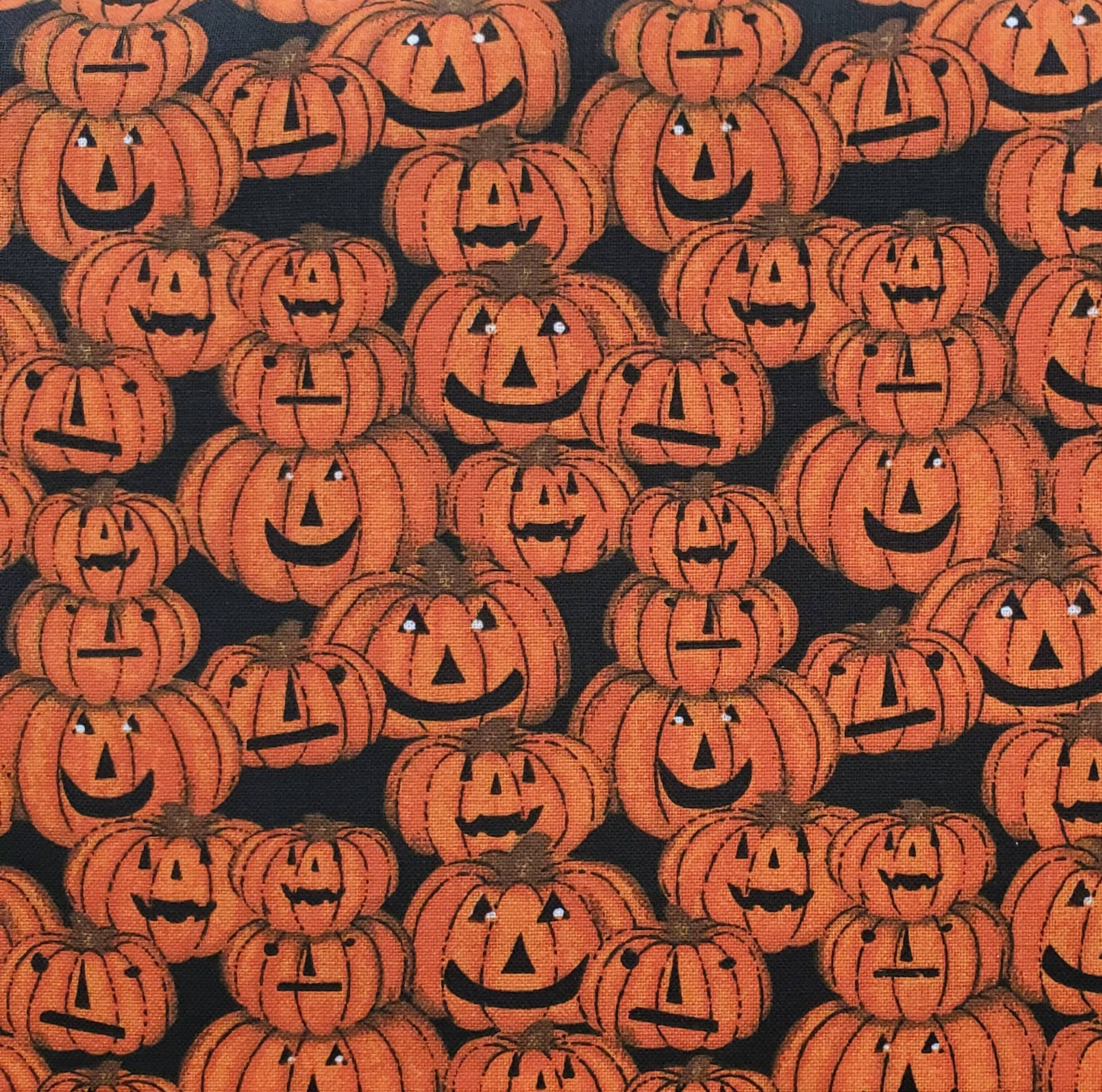 Spooky Night Jack-o-lantern Halloween Cotton Fabric by Beth - Etsy