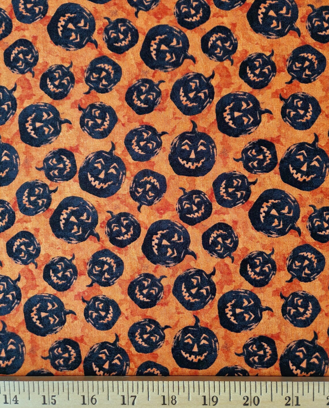 Orange Halloween Pumpkin Toss Cotton Fabric From Wilmington - Etsy