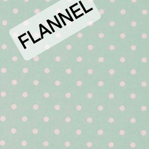 Pale Mint and White Dot Cozy Cotton FLANNEL by Robert Kaufman. Quilting/Craft/Kids/Baby/Nursery FLANNEL