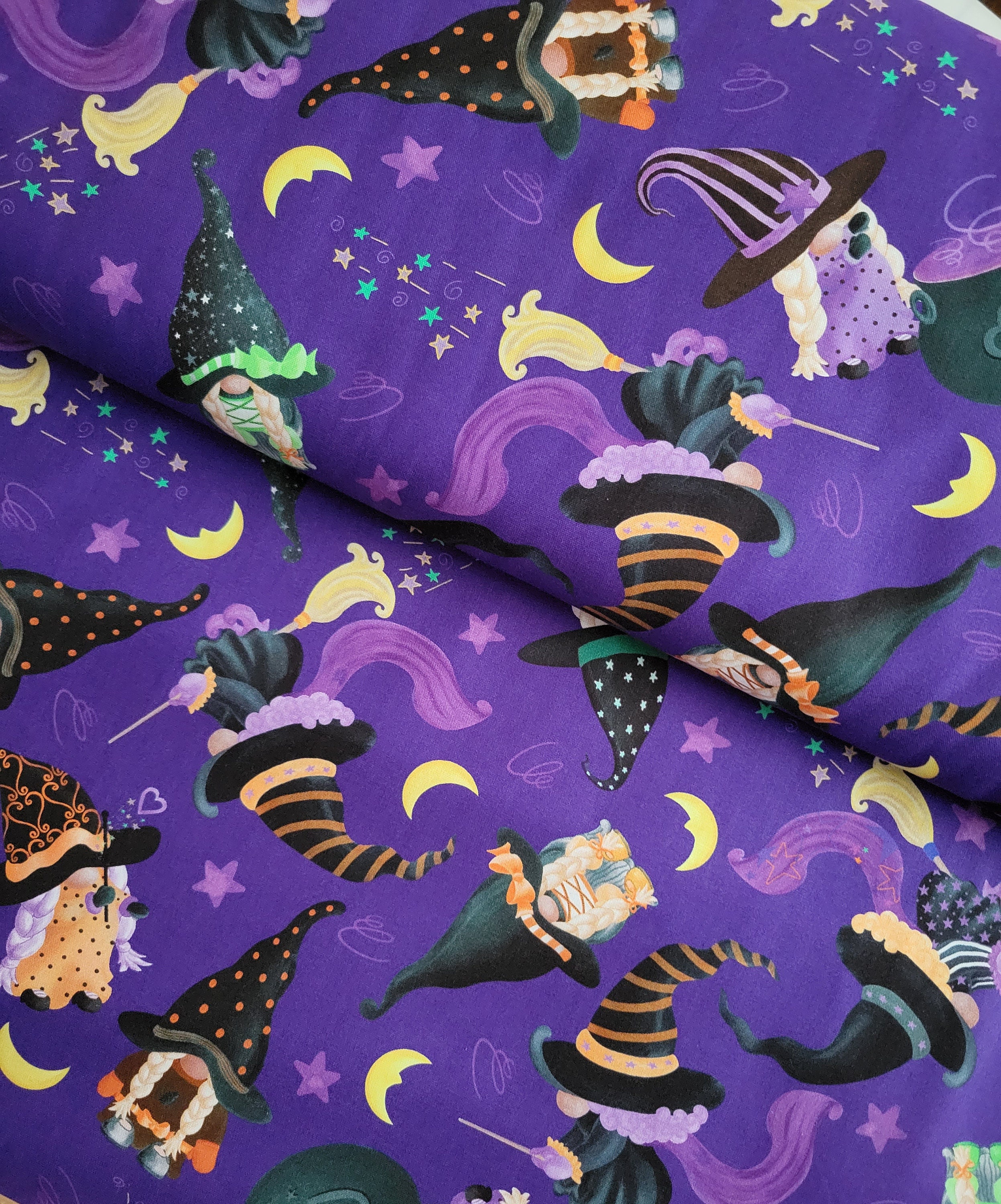 Spooktacular Gnomes Hocus Pocus Purple Halloween Cotton Fabric From ...