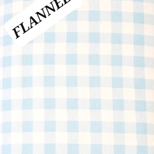 FLANNEL-- Blue/White Large Print Plaid Cotton FLANNEL Fabric by A. E. Nathan. Quilting/Nursery/Kids FLANNEL/Home Decor.