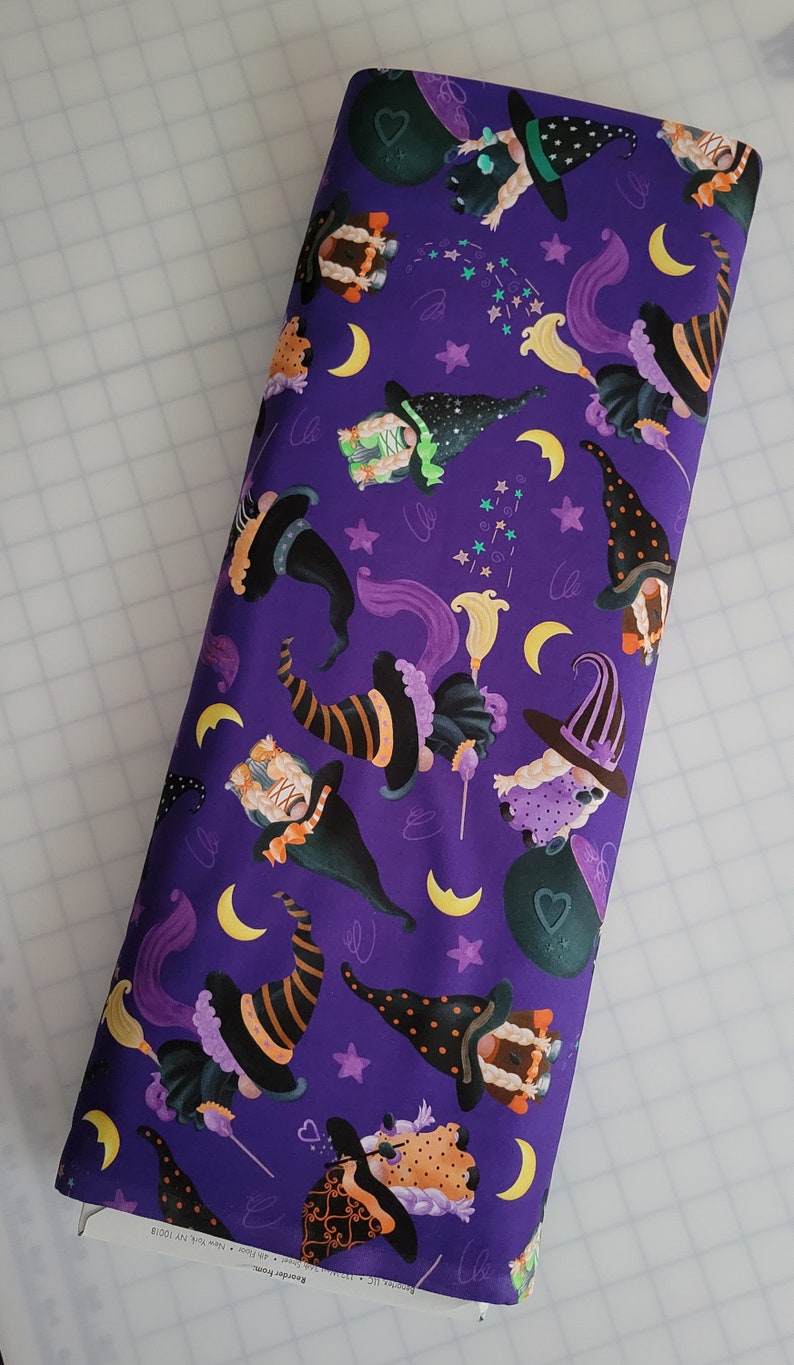 Spooktacular Gnomes Hocus Pocus Purple Halloween Cotton Fabric From ...
