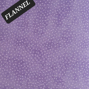 Purple with Tiny White Polka Dot Comfy FLANNEL from A.E. Nathan. All Cotton. Quilting/Craft/Baby/Nursery/Gender Neutral FLANNEL Fabric