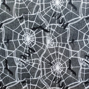 Spooky Night Webs/Boo/Bats Halloween Cotton Fabric by Beth Albert for 3 Wishes Fabric. Quilting/Craft/Apparel Fabric.