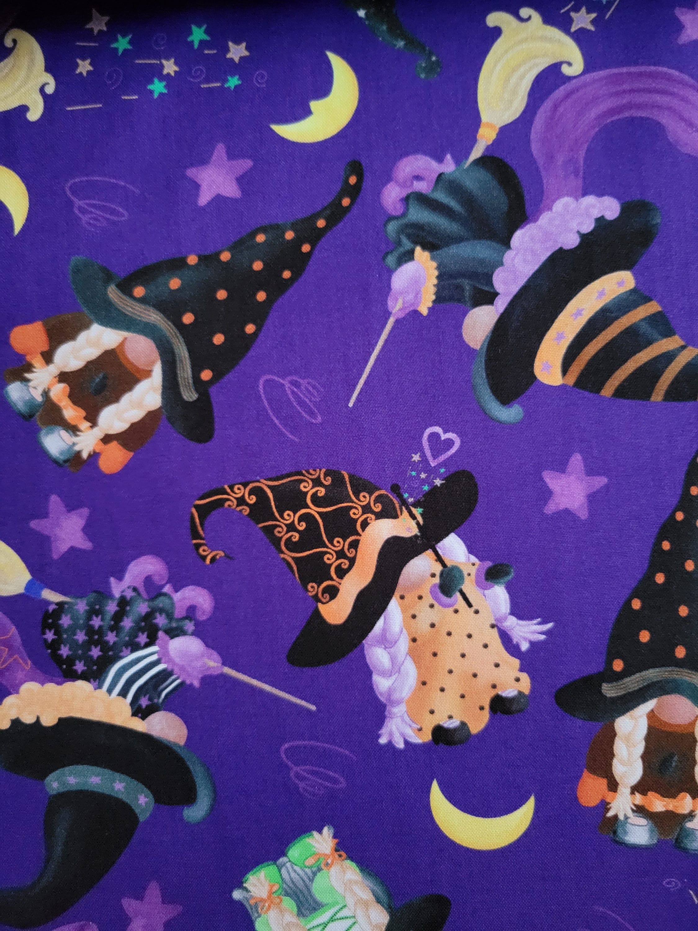 Spooktacular Gnomes Hocus Pocus Purple Halloween Cotton Fabric From ...