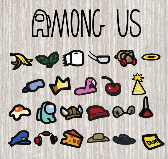 Download Among Us Hats Vector SVG Among Us PNG Vector Digital File ...