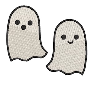 Cute ghosts, ghosts duo embroidery machine design format dst. xxx. hus. vip. vp3. pec. pes. exp. jef. jpx. emd
