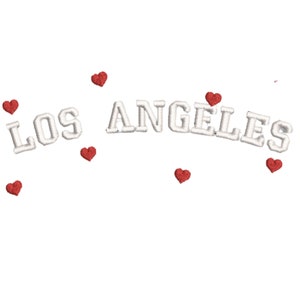 Los Angeles Spell-out Embroidery Machine Design format pes. exp. jef. dst. hus. vp3. xxx.