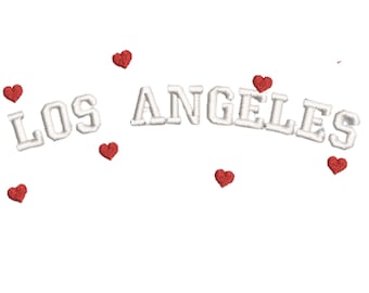 Los Angeles Spell-out Embroidery Machine Design format pes. exp. jef. dst. hus. vp3. xxx.