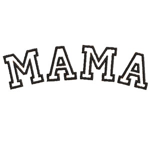 Mama Spell-out, Mom, momma embroidery machine design format pes. exp. jef. dst. hus. vip. vp3. xxx.