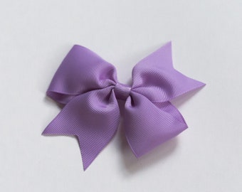 Lucy Sophia "Elsie" Bow- Lavender Split tail hair bow, handmade hair bow, 3.5 in inches