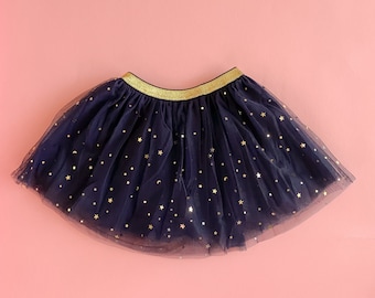 Toddler Girls Sparkle Skirt- Multiple Colors, moon and stars sparkle skirt, tulle skirt