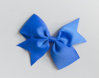 Lucy Sophia "Elsie" Bow- Royal Blue Split tail hair bow, handmade hair bow, 3.5 in inches