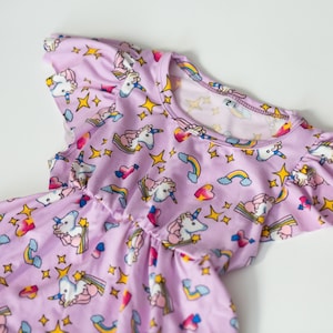 Lucy Sophia Handmade Handmade Purple Unicorn Dress- handmade boutique dress