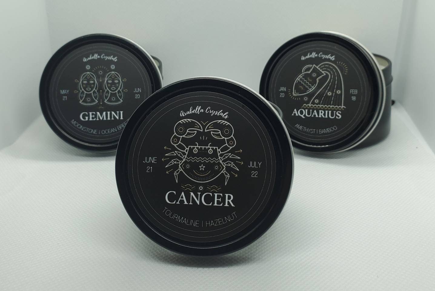 Zodiac Candles with hidden crystal inside