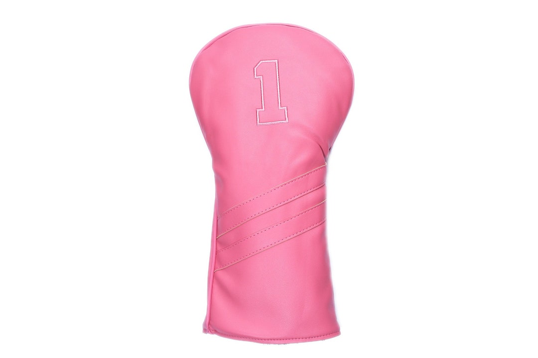 Pink Driver Golf Vintage Leather Headcover by Detroit Golf Co. Etsy