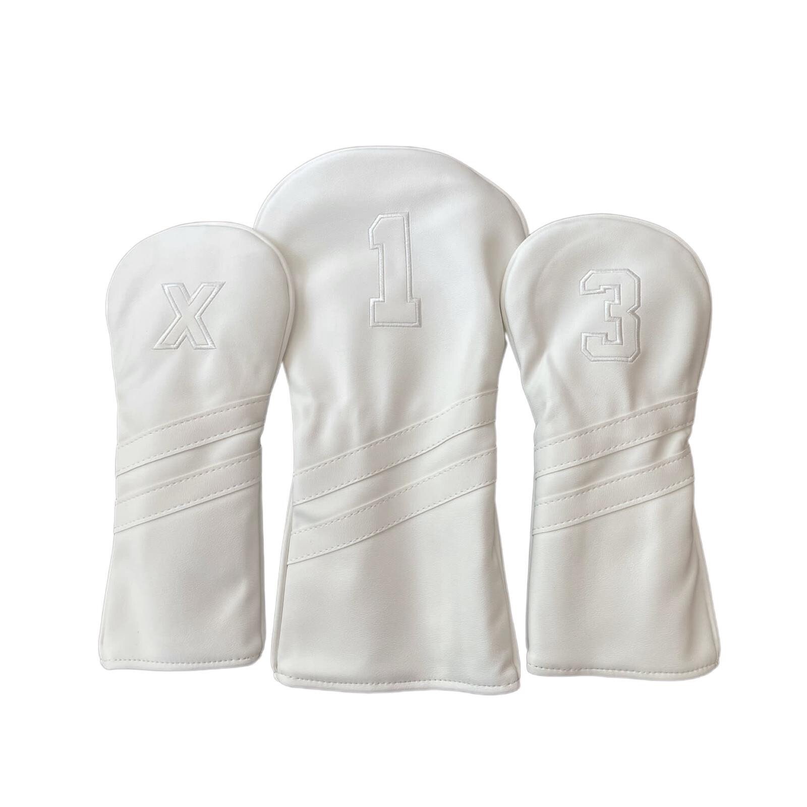 White Vintage 3 Piece Golf Head Cover Set by Detroit Golf Co. Etsy