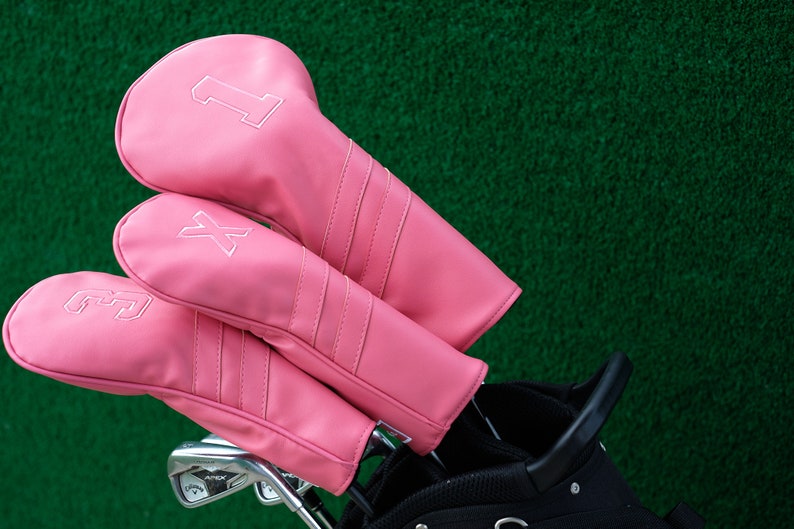 Pink Out Vintage 3 Piece Golf Head Cover Set by Detroit Golf Etsy