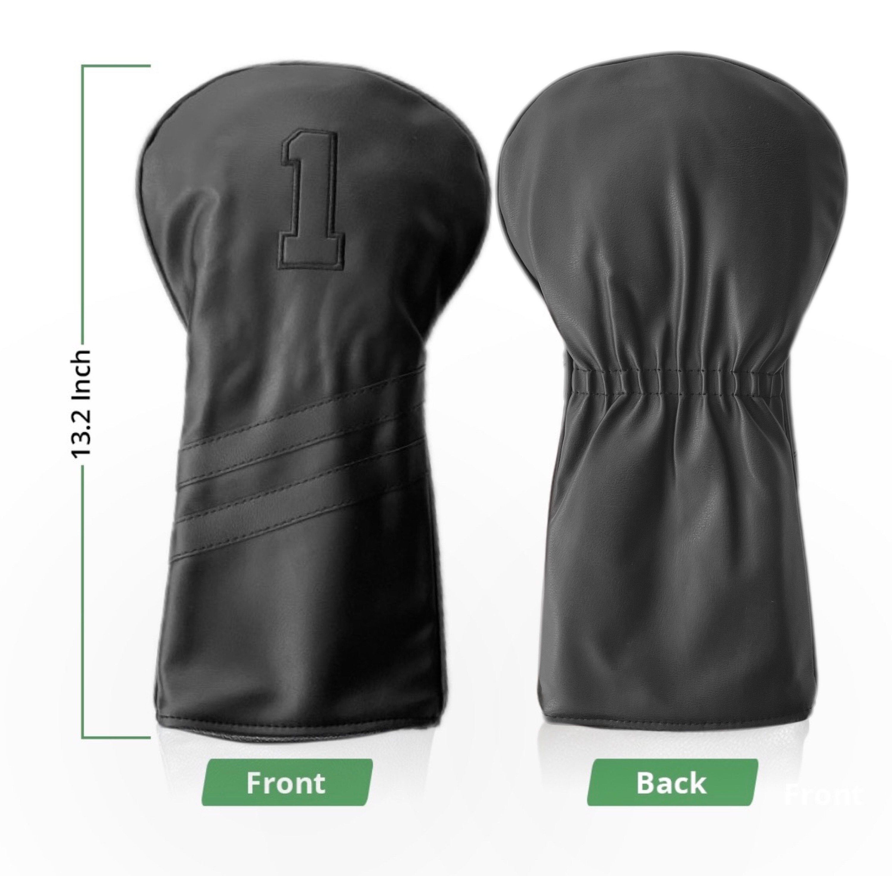 Black Out Vintage 3 Piece Golf Head Cover Set by Detroit Golf Etsy