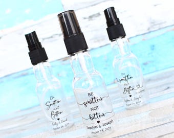 Bug Spray Bottles with Label, Wedding Outdoor Favor, Personalized, Be Smitten Not Bitten Favors, Mosquito Spray Bottle, Wedding Favor, 40cl