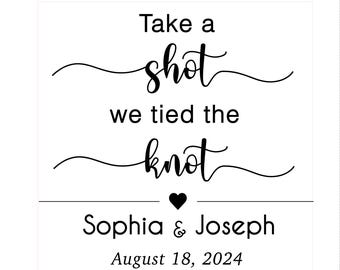 Modello di etichetta personalizzata per bomboniere: adesivo per bicchierino (download digitale di file SVG, PDF, EPS)