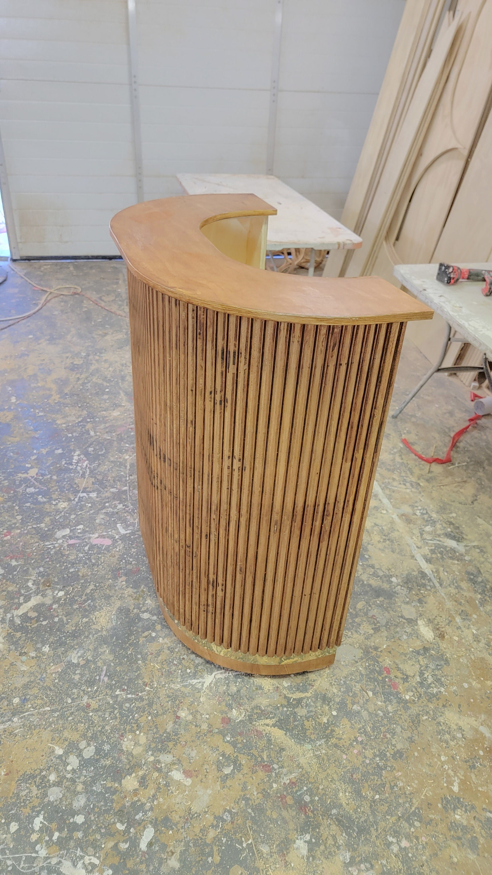 Fluted Reception Desk FLUTED Bar Pos Modern Front Desk Etsy