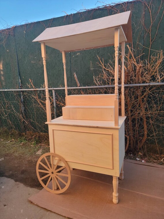 Solid Wood Candy Cart Bar Cart Dessert Tables Cake Tables Etsy