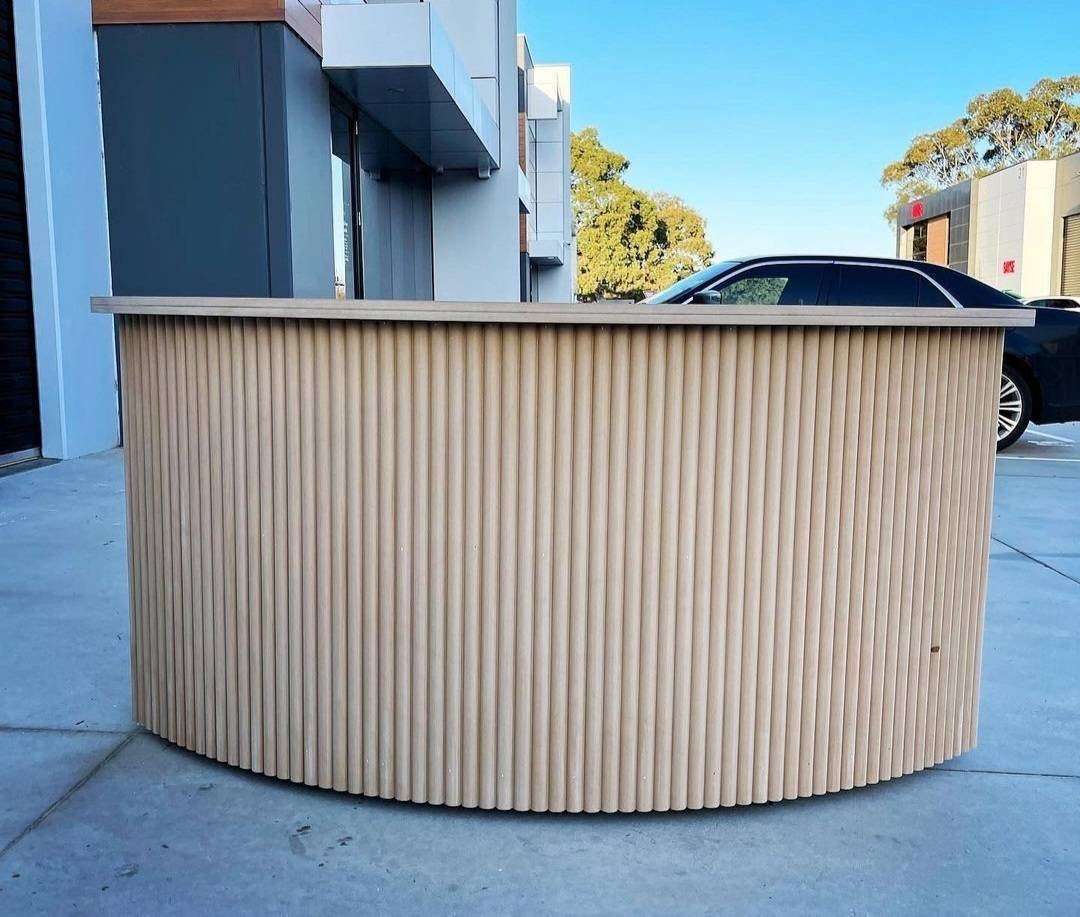 Fluted Reception Desk FLUTED Table Dinner Table Modern Etsy