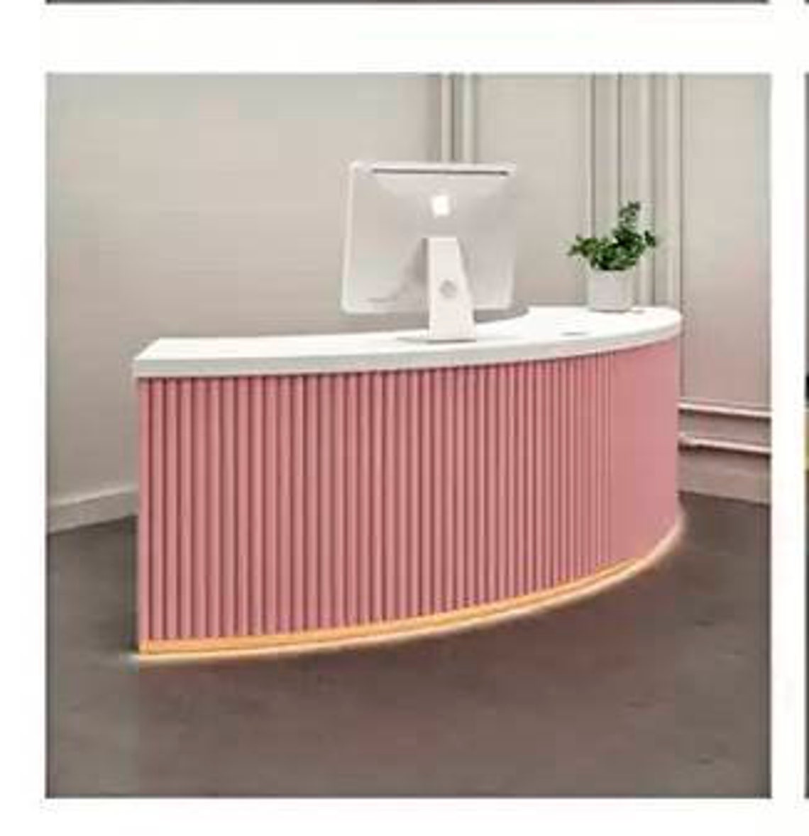 Fluted Reception Desk FLUTED Table Dinner Table Modern Etsy