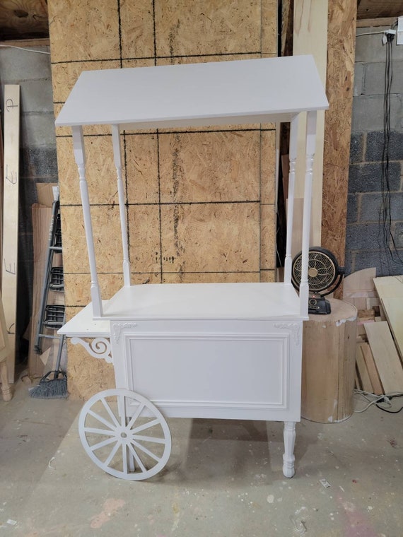 Carrito de dulces de madera maciza, carrito de bar Mesas de postres, mesas  para pasteles, accesorios y decoración ENVÍO SOLO en EE. UU. Carrito de  dulces, carrito de bodas -  México