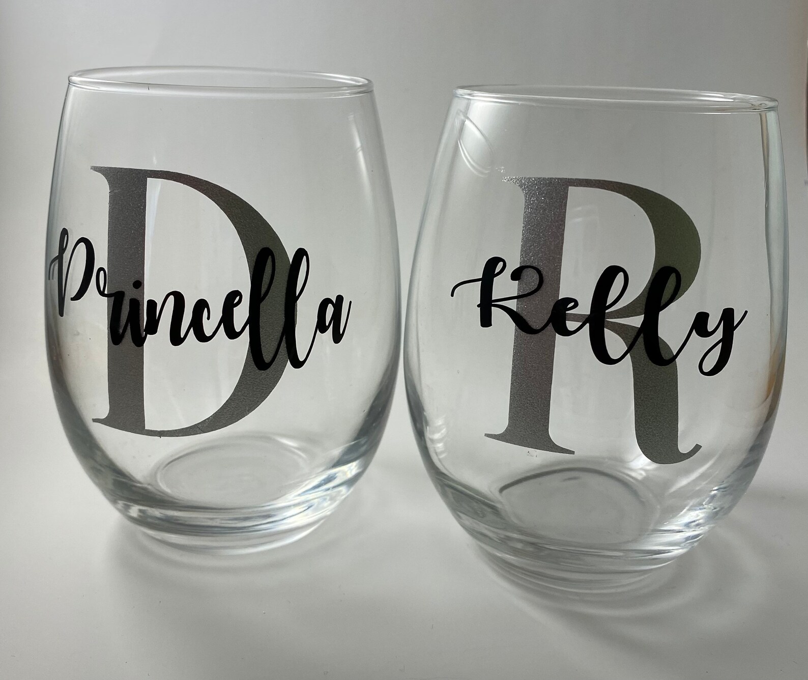 Personalized Glassware Name & Initial Assorted Glassware Etsy