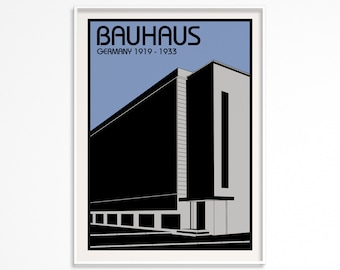 BAUHAUS ART Printable Poster - Art Movement Poster - Printable Wall Art - Digital Download - Minimalism style Poster - Downloadable Print