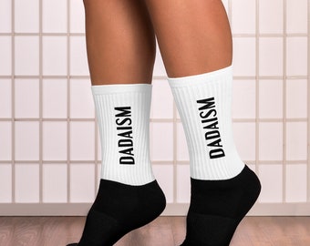 Dadaism Socks - Art Movement Socks - Black and White Art Movement Minimalist Socks