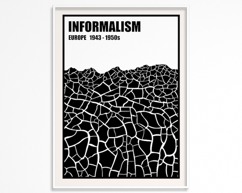 INFORMALISM ART Printable Poster Art Movement Poster Printable Wall Art Digital Download Minimalism style Downloadable Print image 1