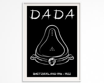 Dadaism Printable Poster - Marcel Duchamp - Fountain - Art Movement Poster - Printable Wall Art - Digital Download